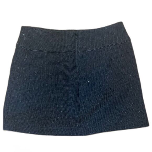Black Sparkle Tweed Mini-Skirt Ruffles Size 2 Japanese Brand Apuweiser-Riche - Picture 2 of 6